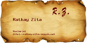 Ratkay Zita névjegykártya